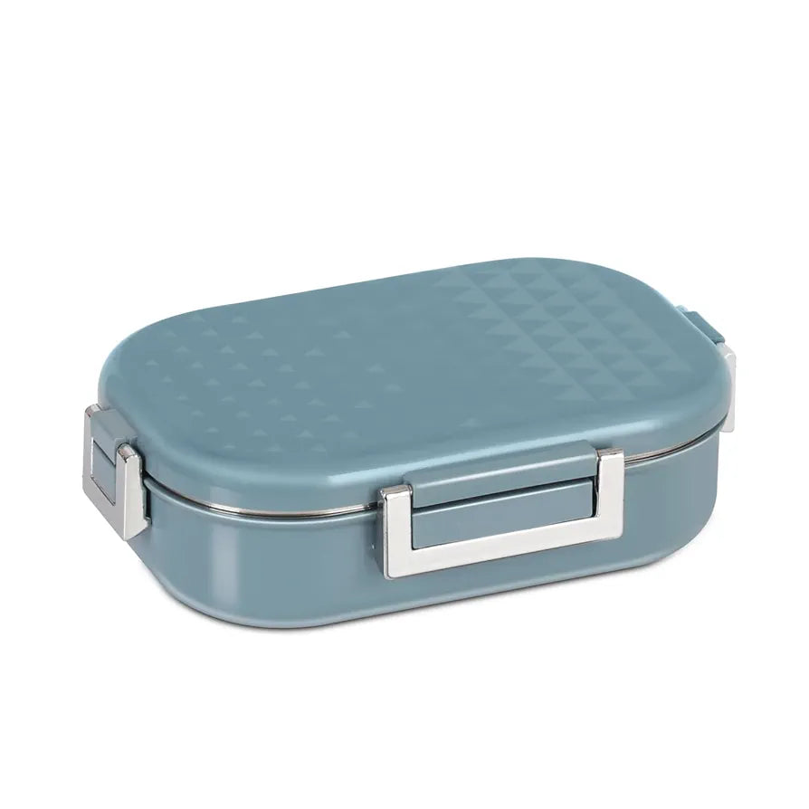 JAYPEE Snapsteel Inner Stainless Steel Insulated Lunch Box Blue, 650 ml, Airtight Tiffin Box for School Kids | Spillproof with Silicon Seal | Food Grade | BPA Free